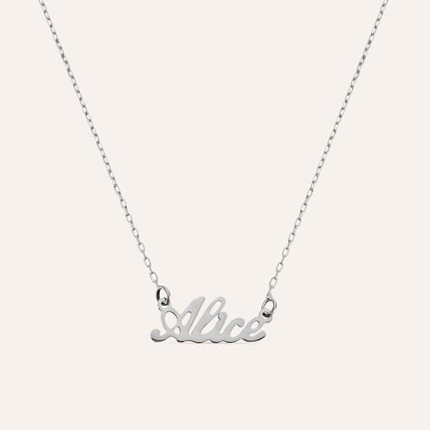 Collana Alice Gold Names Oro Bianco - Collane Unisex | Stroili