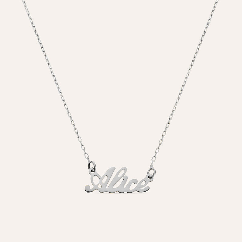 Collana Alice Gold Names Oro Bianco - Collane Unisex | Stroili