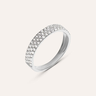 Anello Fascia Claire Oro Bianco Cubic Zirconia