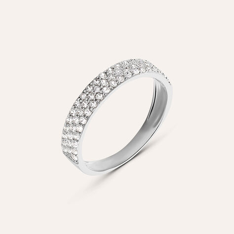 Anello Fascia Claire Oro Bianco Cubic Zirconia - Anelli con Pietre Donna | Stroili