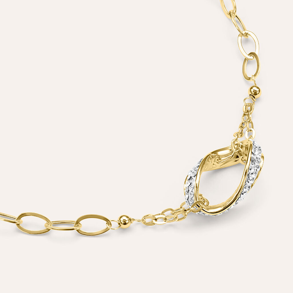 Bracciale Crystal Gold Oro Giallo Cristallo