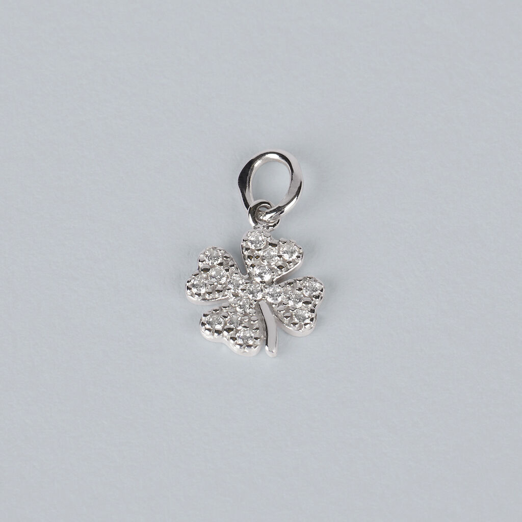 Pendente Poème Oro Bianco Cubic Zirconia - Ciondoli Donna | Stroili