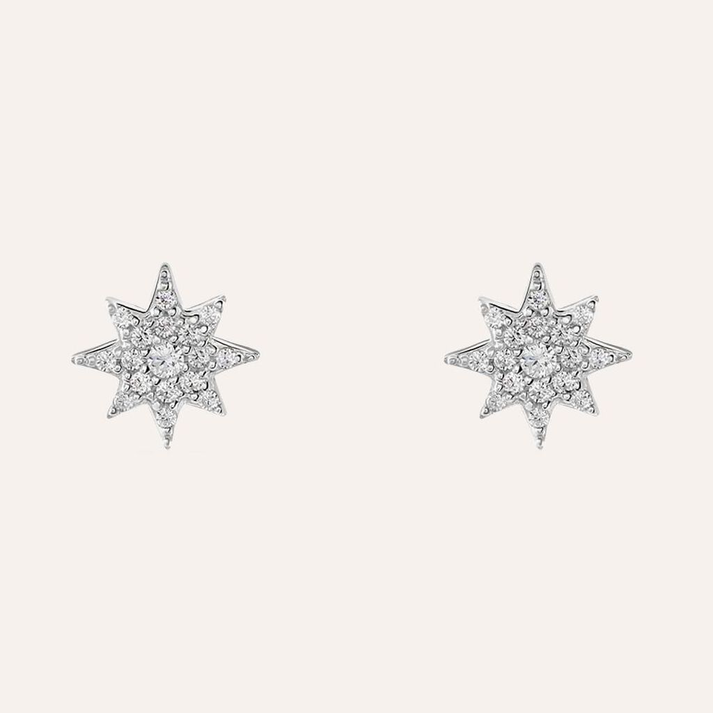 Orecchini Lobo Silver Moments Argento Rodiato Cubic Zirconia