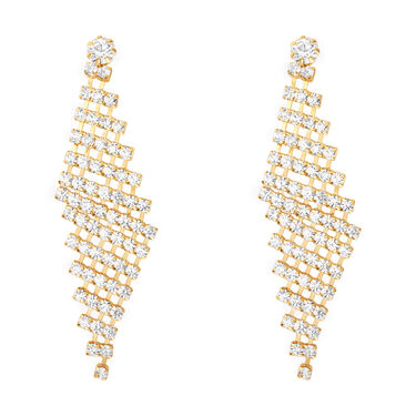 Orecchini Pendenti Romantic Shine Metallo Dorato Cristallo