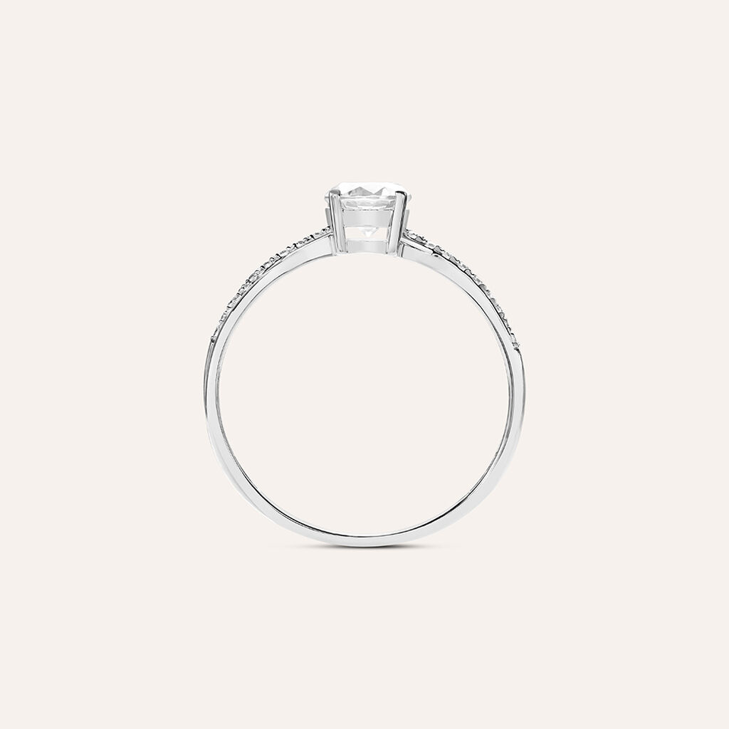 Anello Solitario Claire Oro Bianco Cubic Zirconia - Anelli con Pietre Donna | Stroili