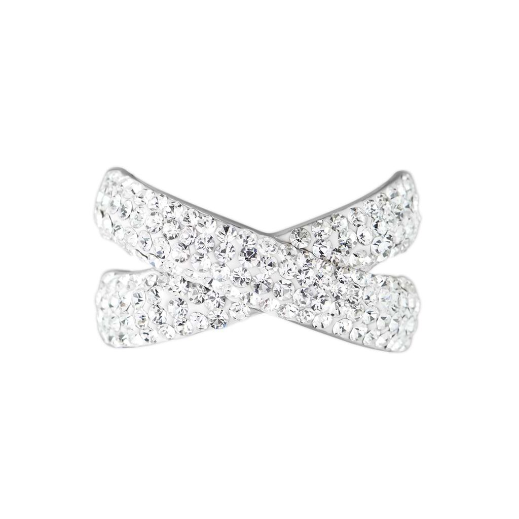 Anello Fascia Lady Phantasya Acciaio Cristallo - Anelli con Pietre Donna | Stroili
