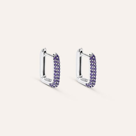 Orecchini A Cerchio Silver Rainbow Argento Rodiato Cubic Zirconia - Orecchini a Cerchio Donna | Stroili