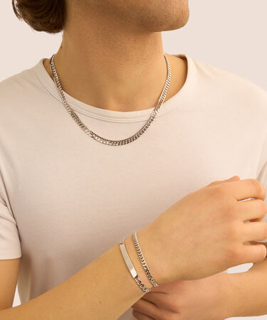 Catenina Gentleman Argento Rodiato