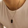 Collana Gentleman Argento Rodiato Cubic Zirconia