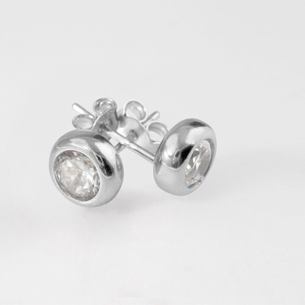 Orecchini Lobo Punto Luce Silver Elegance Argento Rodiato Cubic Zirconia - Orecchini a Lobo Donna | Stroili