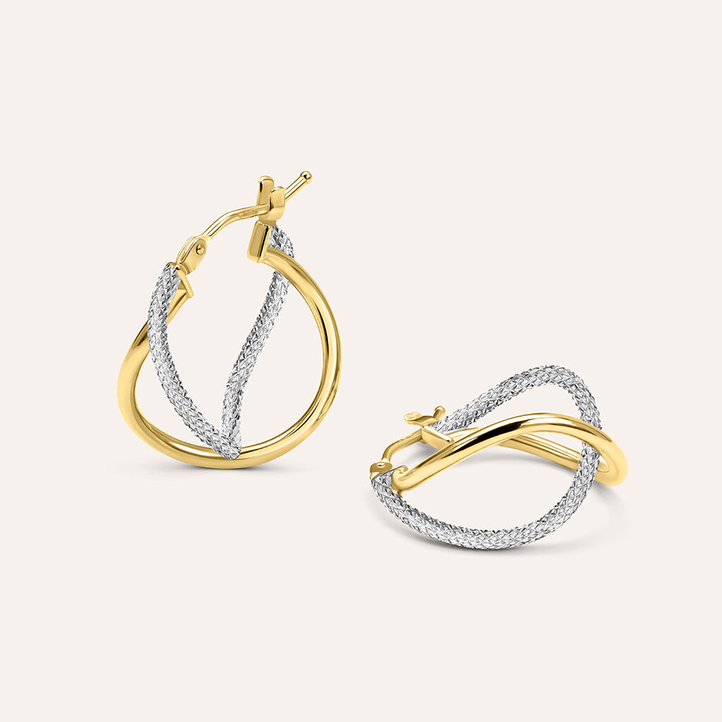 Orecchini A Cerchio Gold Essence Oro Bicolore - Orecchini a Cerchio Donna | Stroili
