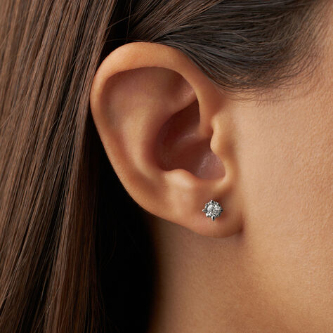 Orecchini Lobo Punto Luce Diamazing Oro Bianco Diamante - Orecchini a Lobo Donna | Stroili