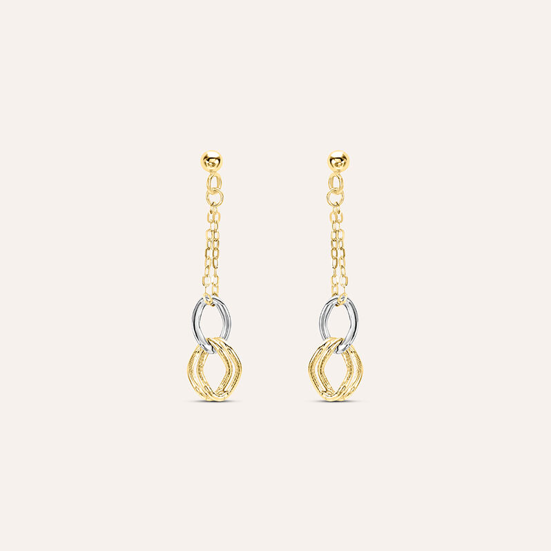 Orecchini Pendenti Beverly Oro Bicolore - Orecchini Pendenti Donna | Stroili