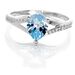 Anello Solitario Amélie Oro Bianco Topazio Cubic Zirconia - Anelli con Pietre Donna | Stroili
