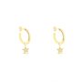 Orecchini A Cerchio Radiance Acciaio Dorato Cristallo