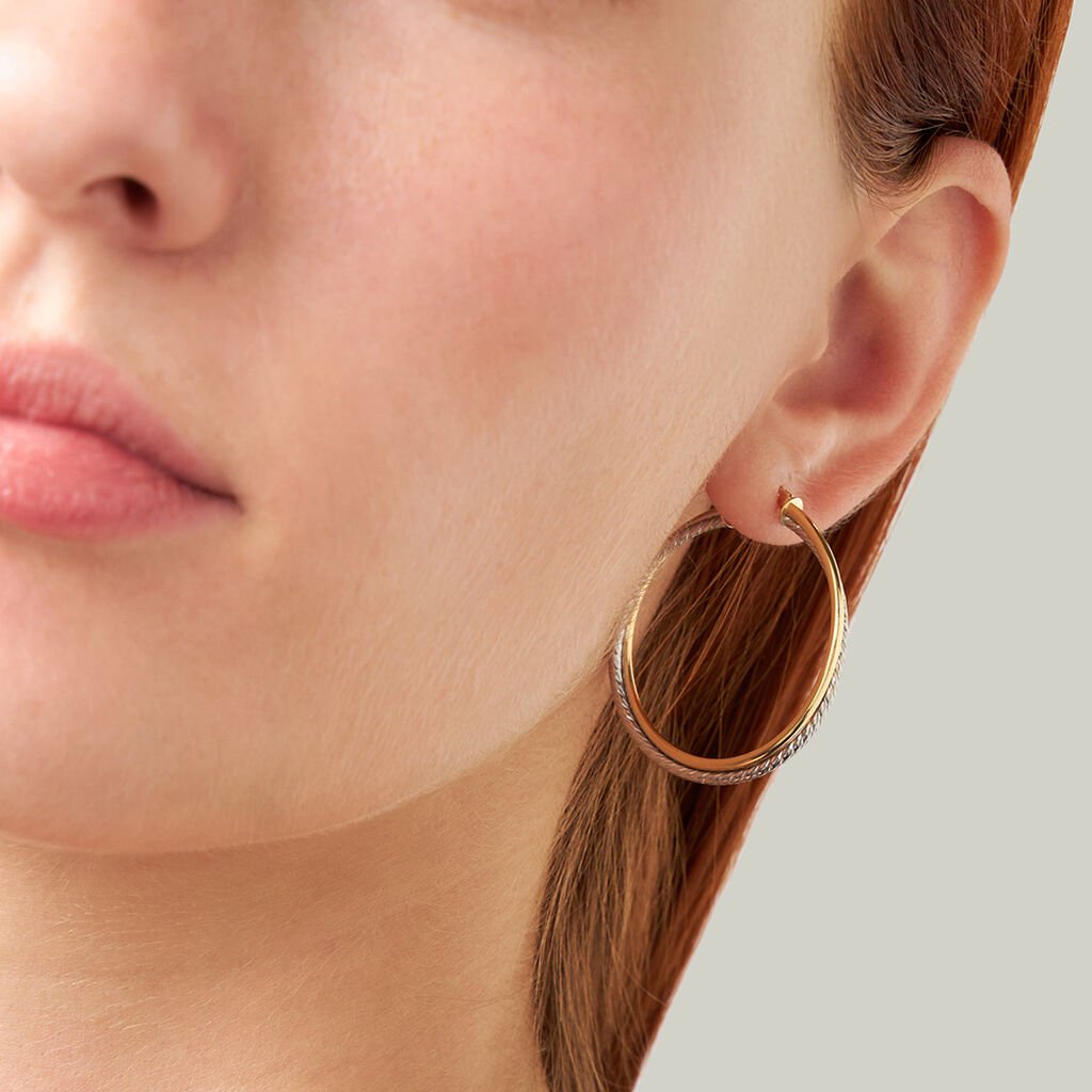 Orecchini A Cerchio Toujours Oro Bicolore - Orecchini a Cerchio Donna | Stroili