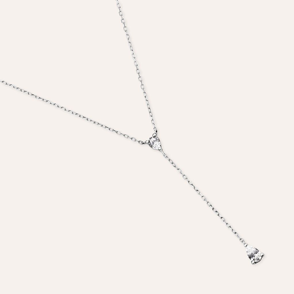 Collana Claire Oro Bianco Cubic Zirconia