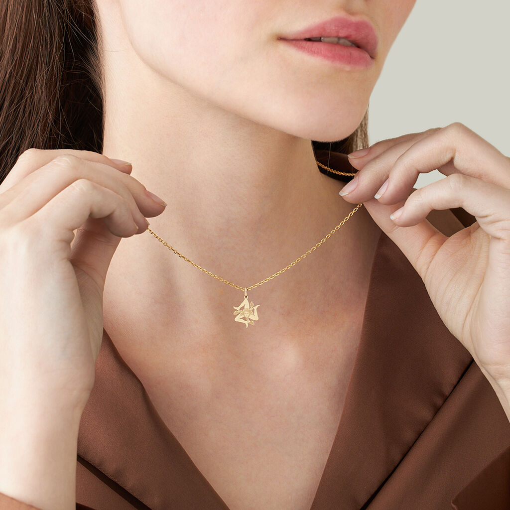 Pendente Poème Oro Giallo - Ciondoli con Incisione Donna | Stroili