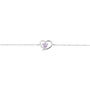 Bracciale Am&eacute;lie Oro Bianco Ametista Cubic Zirconia