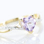Anello Am&eacute;lie Oro Giallo Ametista Cubic Zirconia