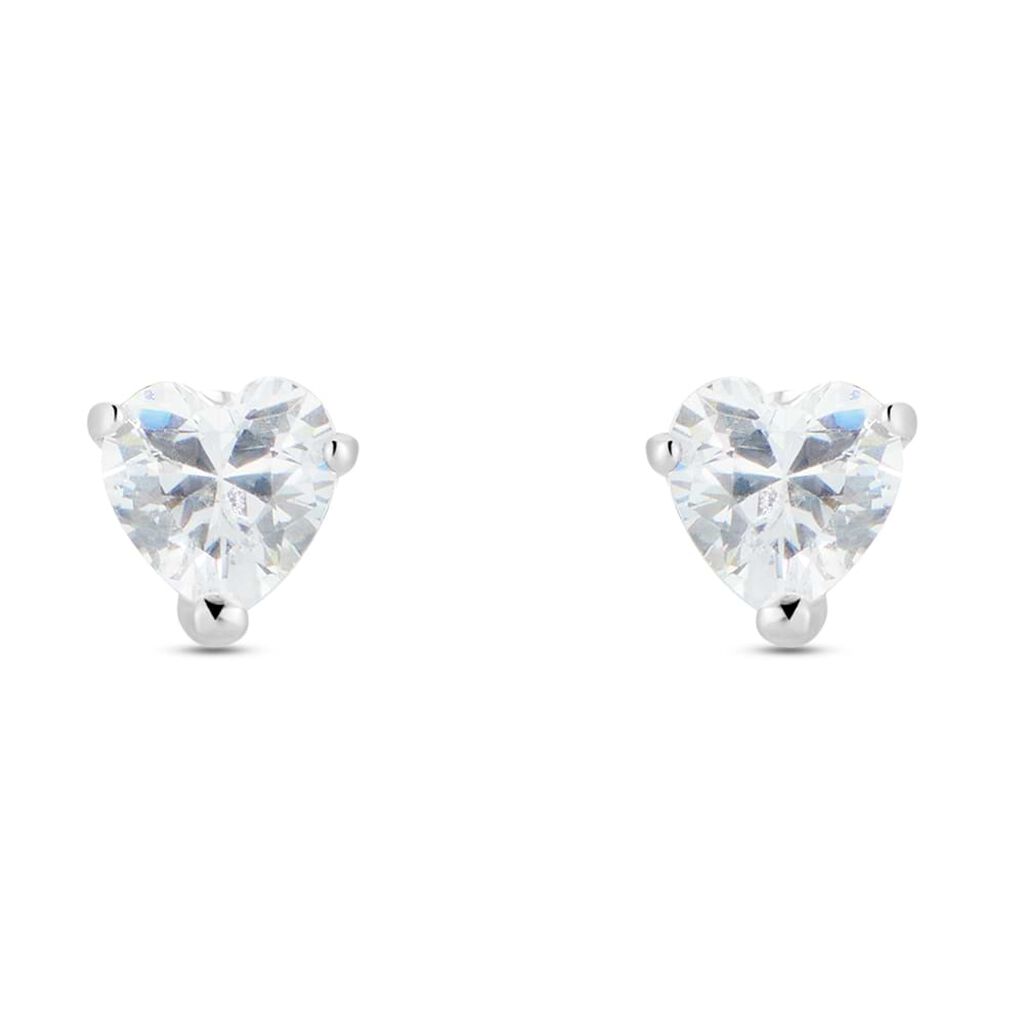 Orecchini Lobo Punto Luce Claire Oro Bianco Cubic Zirconia