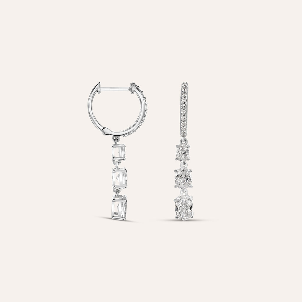 Orecchini Pendenti Silver Elegance Argento Rodiato Cubic Zirconia - Orecchini Pendenti Donna | Stroili