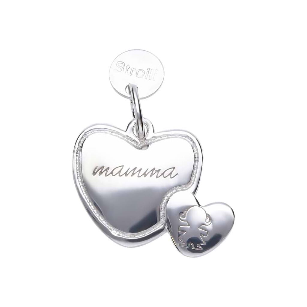 Charm In Argento mamma a Cuore