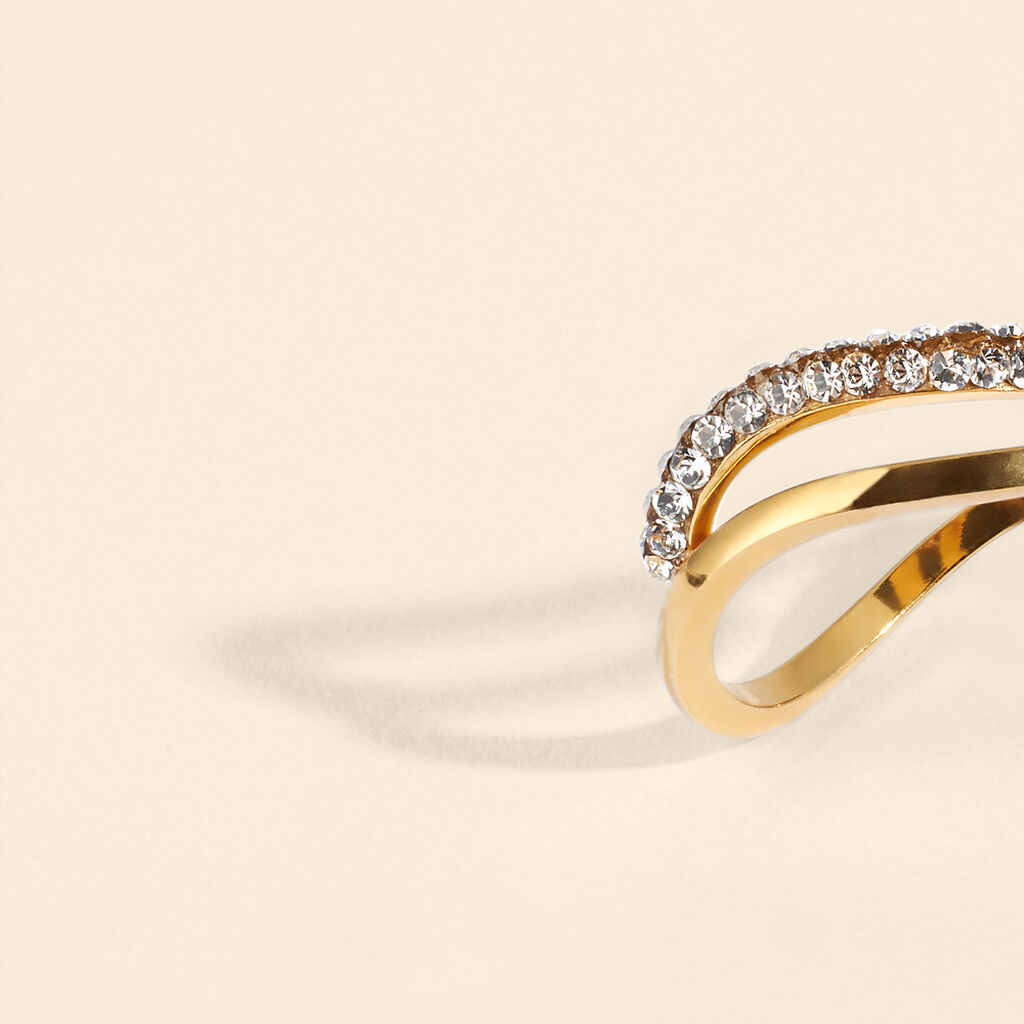 Orecchini A Cerchio Toujours Oro Giallo Cristallo - Orecchini a Cerchio Donna | Stroili