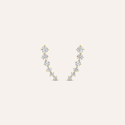 Orecchini Lobo Bon Ton Oro Giallo Cubic Zirconia - Orecchini a Lobo Donna | Stroili