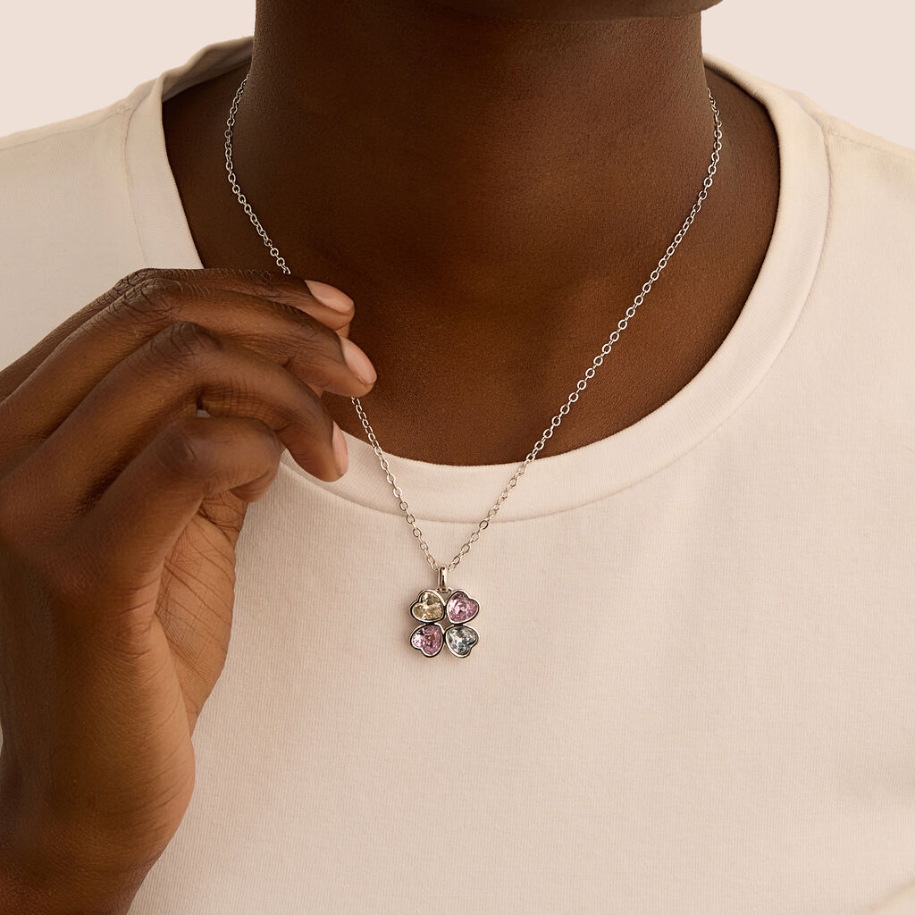 Collana Violet Ottone Cristallo