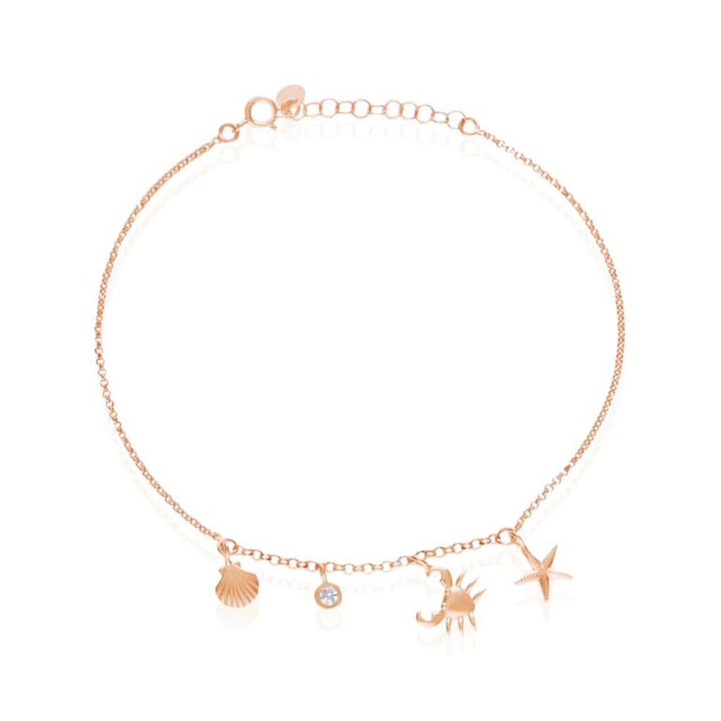 Cavigliera Silver Collection Argento Rosa Cubic Zirconia