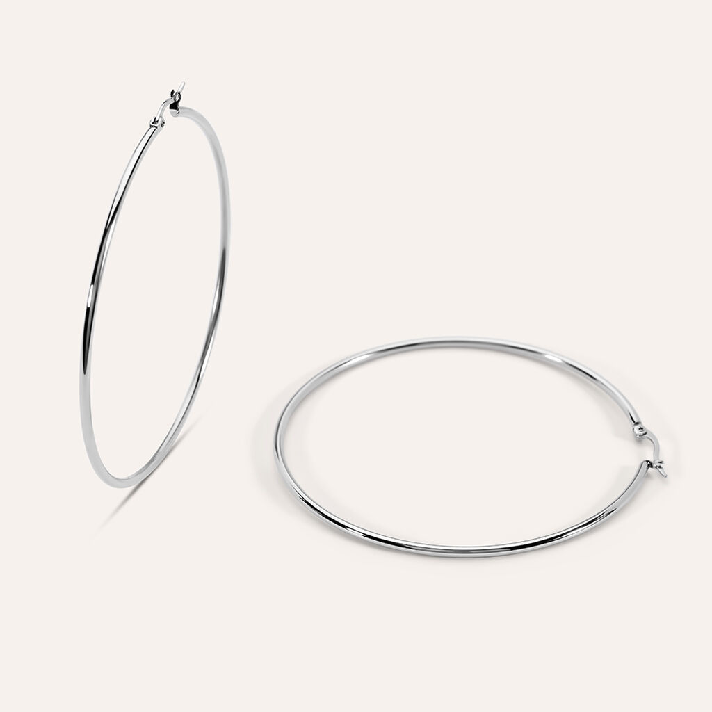 Orecchini A Cerchio Moonlight Acciaio