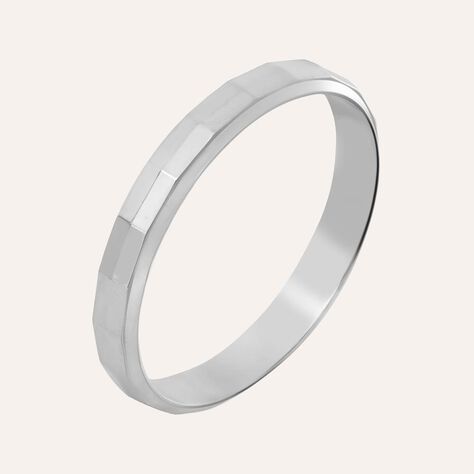 Fede Classica Diamantata 3 mm Oro Bianco - Anelli con Incisione Donna | Stroili