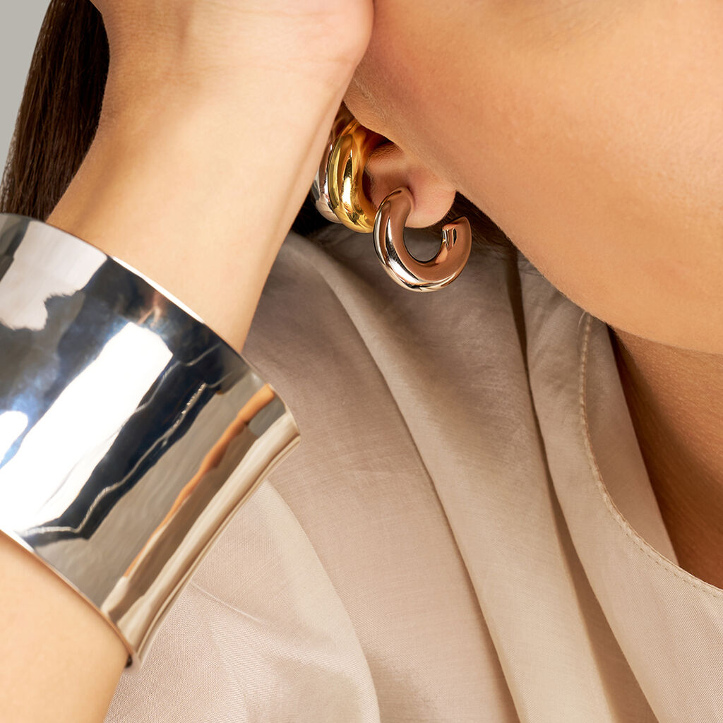 Orecchini A Cerchio Moonlight Acciaio