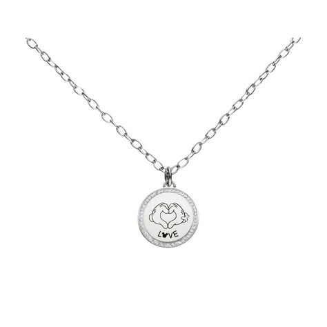 Collana Lady Message Acciaio Disney e Cristalli - Collane Donna | Stroili