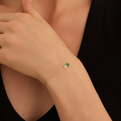 Bracciale Doppio Punto Luce Claire Oro Giallo Cubic Zirconia - Bracciali Amicizia Donna | Stroili