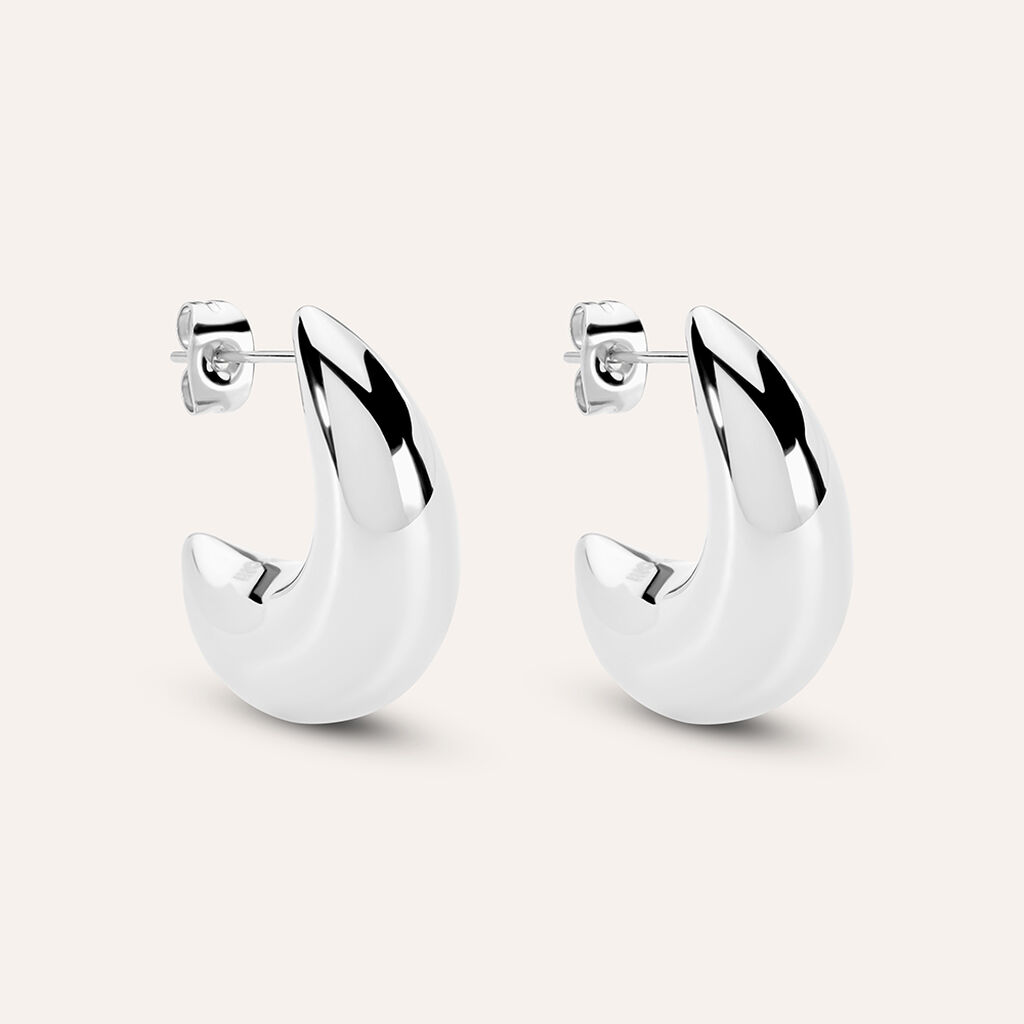 Orecchini Lobo Lady Code Acciaio - Orecchini a Lobo Donna | Stroili