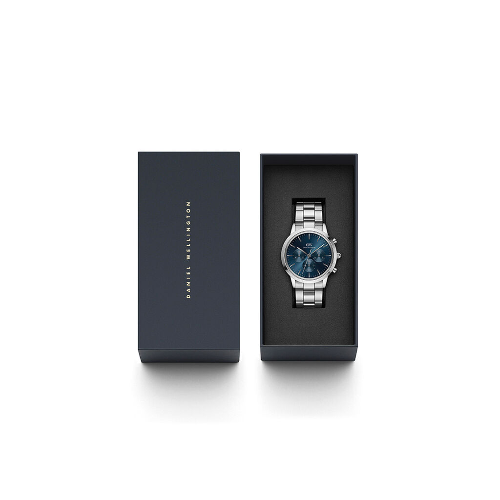 Orologio Al Quarzo Daniel Wellington Iconic Chronograph Link Arctic Dw00100644