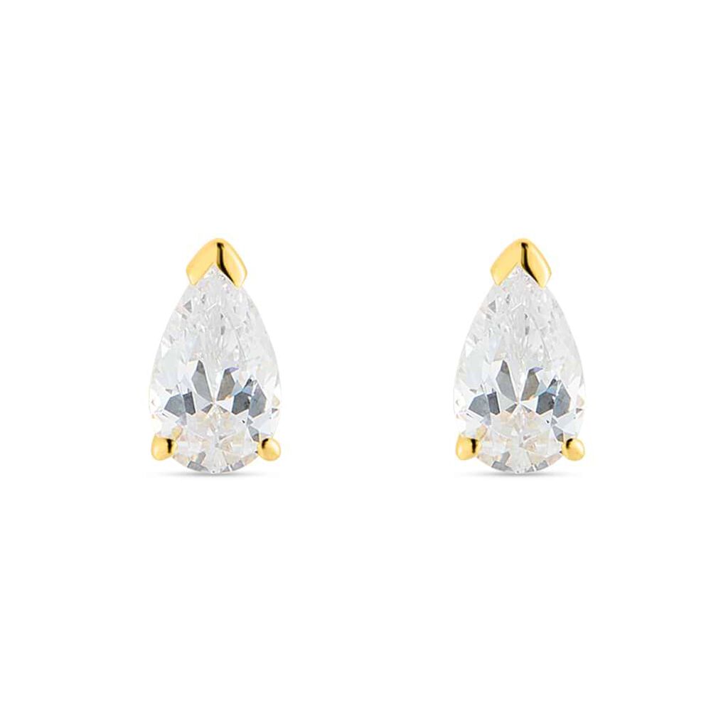Orecchini Lobo Punto Luce Claire Oro Giallo Cubic Zirconia