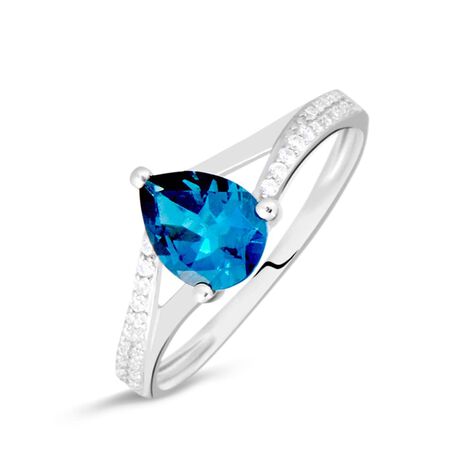 Anello Solitario Amélie Oro Bianco Topazio Cubic Zirconia - Anelli con Pietre Donna | Stroili