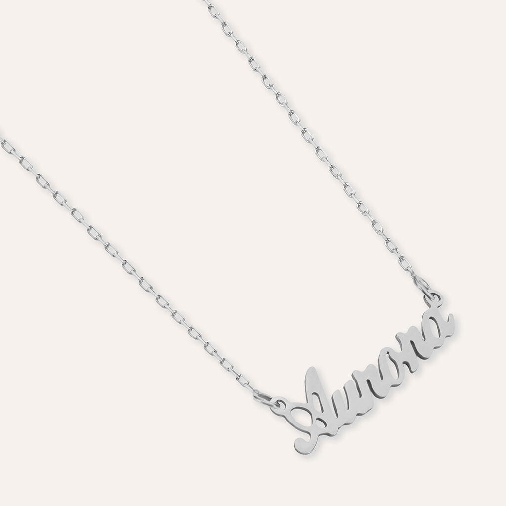 Collana Aurora Gold Names Oro Bianco