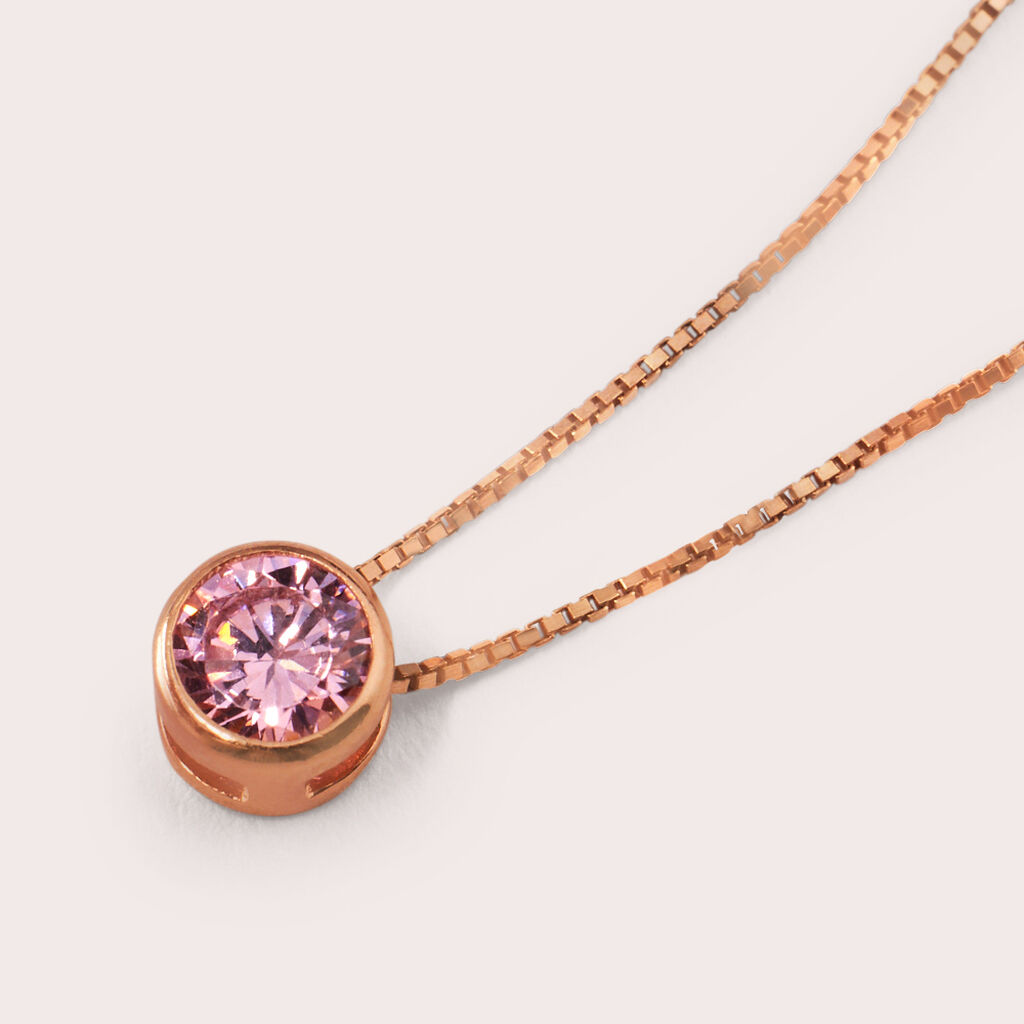 Collana Punto Luce Silver Rainbow Argento Rosa Cubic Zirconia - Collane Punto Luce Donna | Stroili