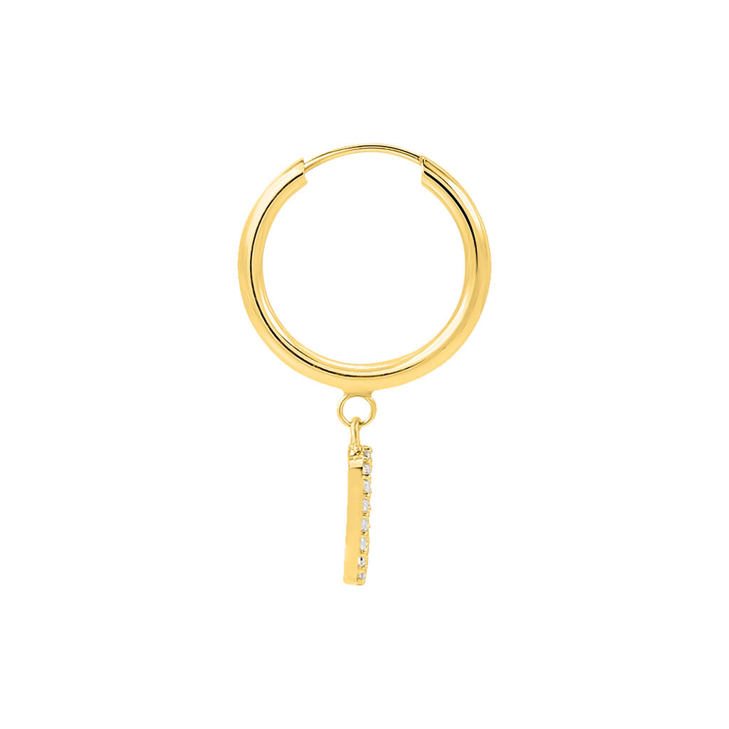 Mono Orecchino A Cerchio Toujours Oro Giallo Cubic Zirconia - Mono Orecchino Donna | Stroili