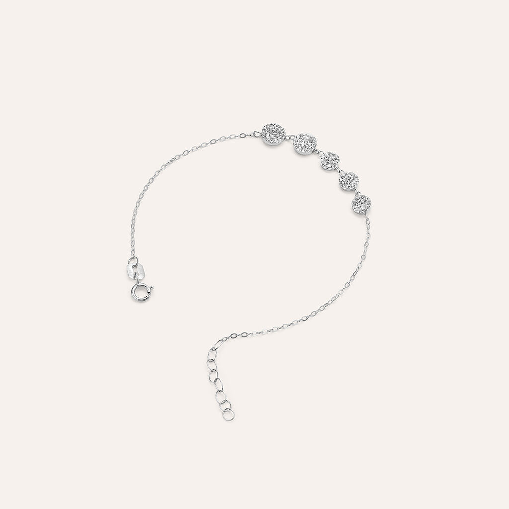 Bracciale Christelle Oro Bianco Cristallo - Bracciali Donna | Stroili