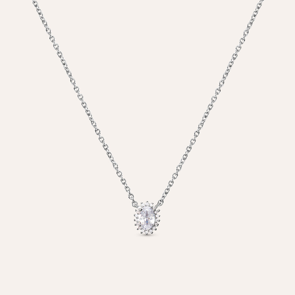 Collana Silver Elegance Argento Rodiato Cubic Zirconia
