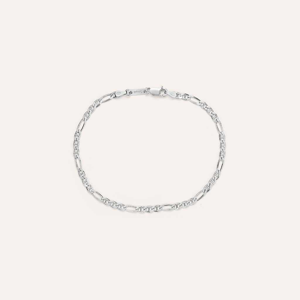 Bracciale Catena Gentleman Argento Rodiato