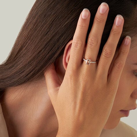 Anello Solitario Jasmine Oro Rosa Morganite Diamante - Anelli con Pietre  | Stroili