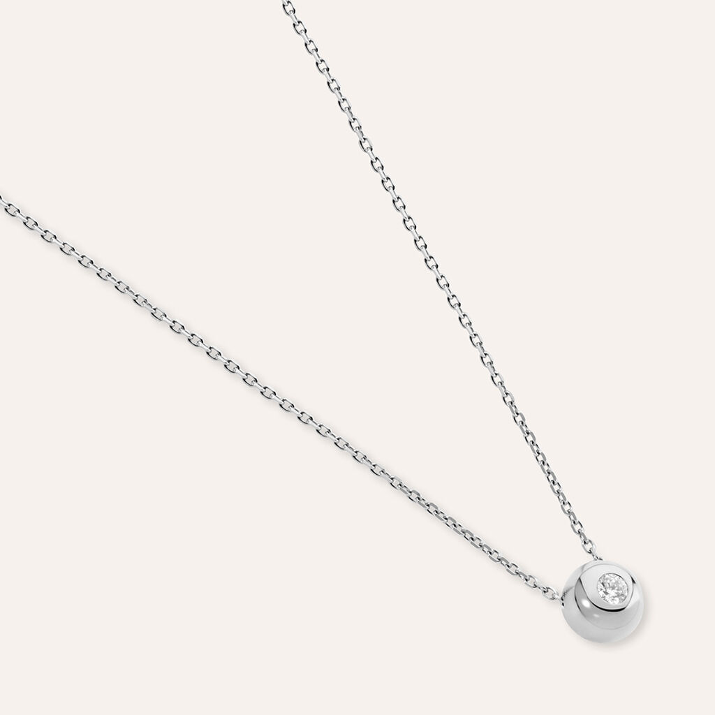 Collana Desideria Argento Nobile Rodiato Cubic Zirconia