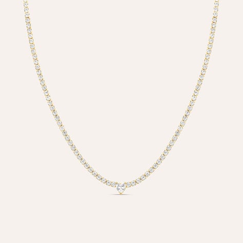 Collana Aura Acciaio Dorato Cristallo - Collane Donna | Stroili