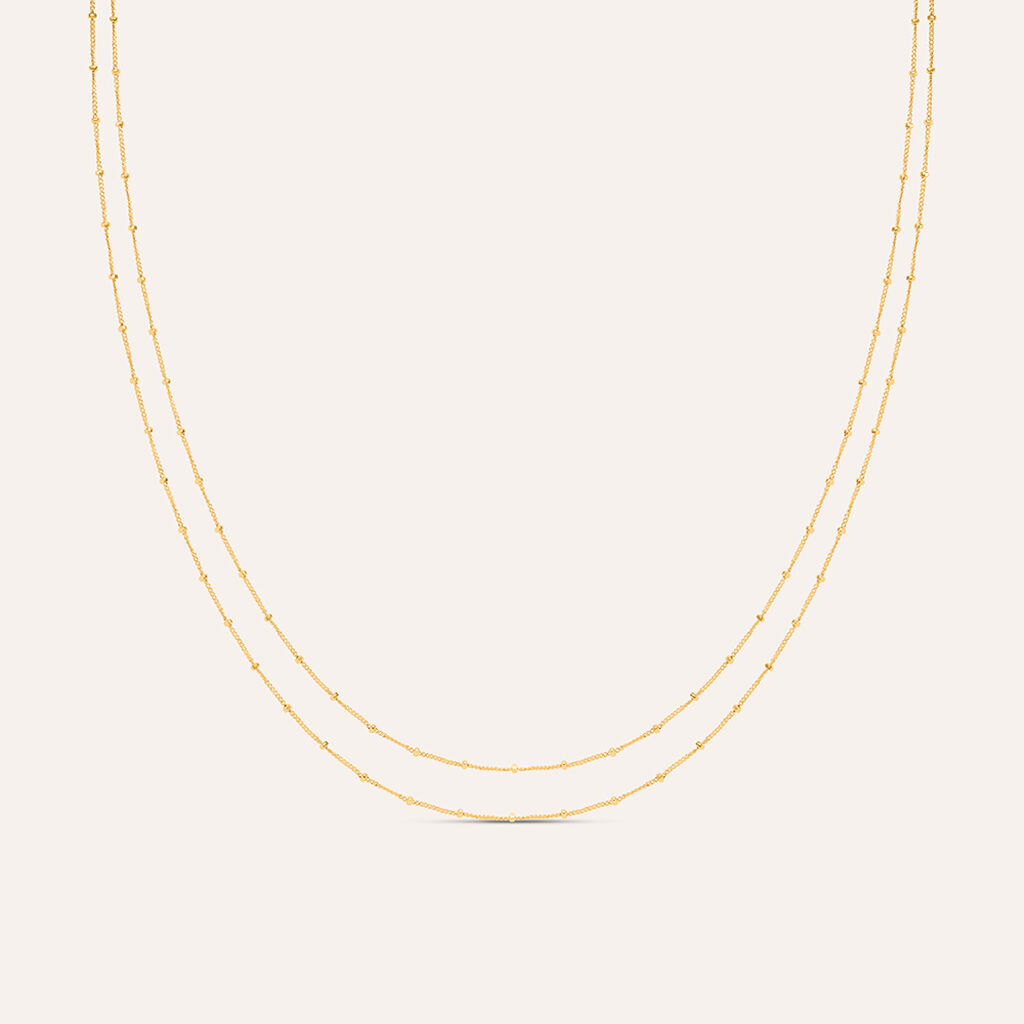 Collana Doppio Filo Silver Collection Argento Dorato